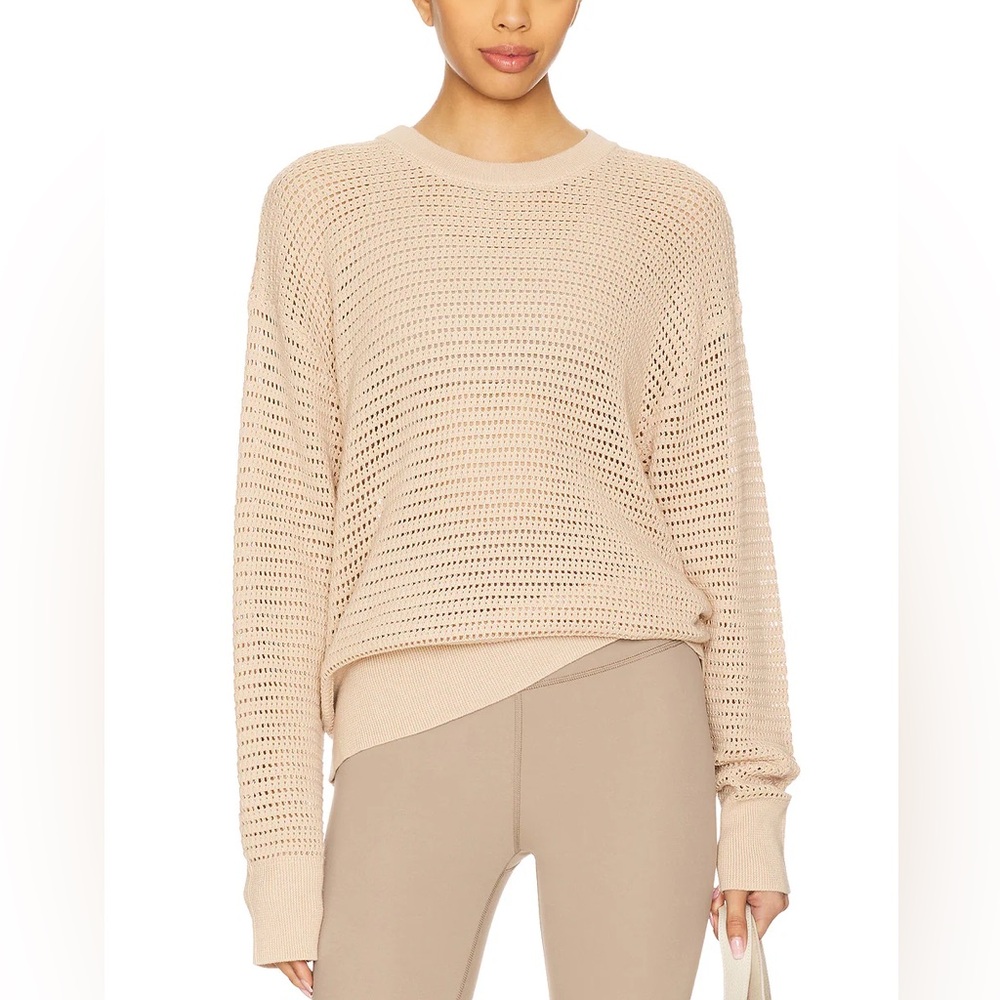 Varley Kershaw Sweater Cotton Knit Tan Color Size XSmall